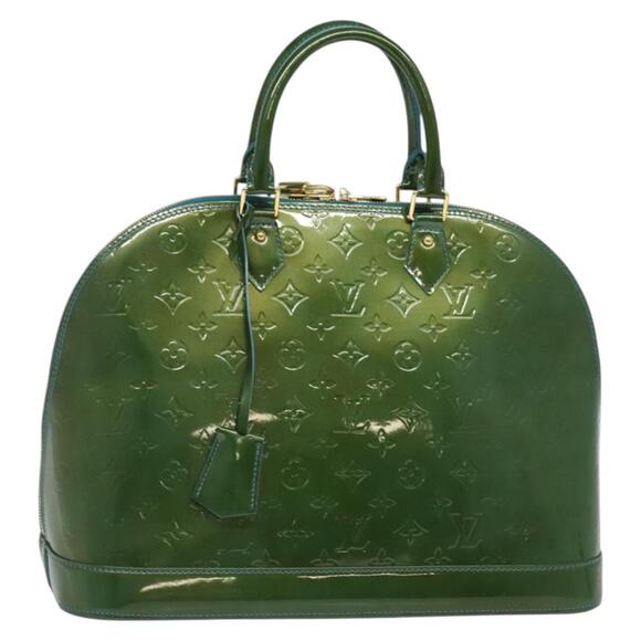 LOUIS VUITTON Monogram Vernis Alma GM Hand Bag Bluenuit M93682 - Picture 1 of 16